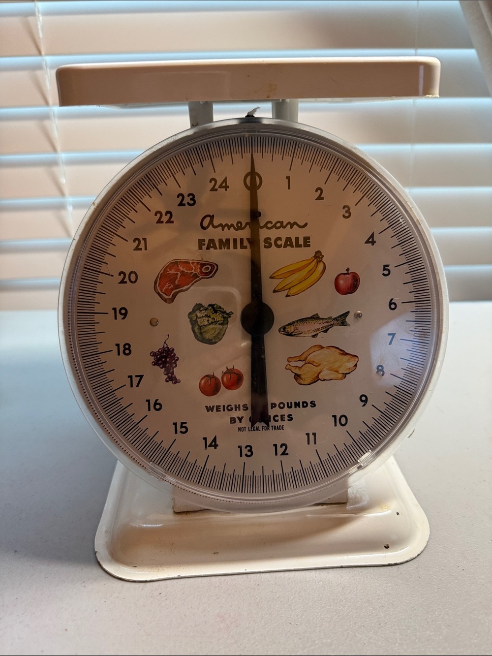 1950s American Vintage Family Scale - White Retro Kitchen Scale